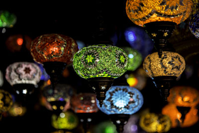 Close-up of illuminated lights