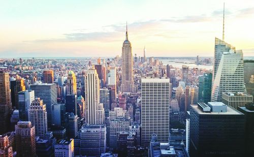 High angle view of cityscape