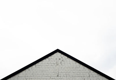 Low angle view of house against clear sky