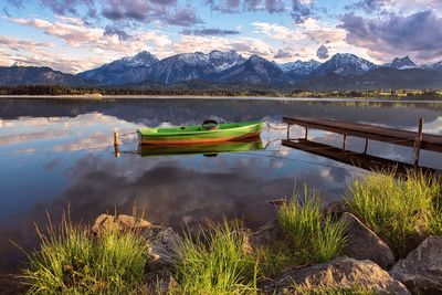 Scenic view of lake against mountains