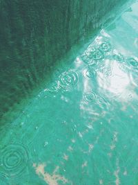 High angle view of rippled water in swimming pool