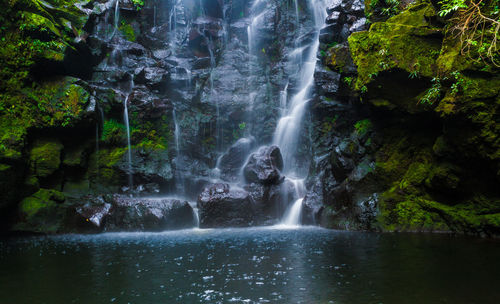 Scenic view of waterfall 