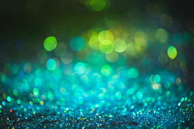 Defocused image of illuminated lights