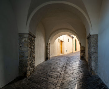 Corridor of historic building