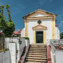 Low angle view of church against sky