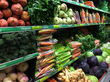 Vegetables for sale in market