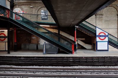 Railroad station platform