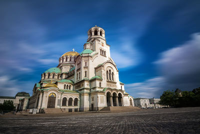 Low angle view of historical building against sky