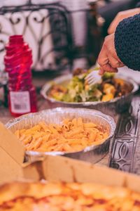 Close-up of man for sale at market stall