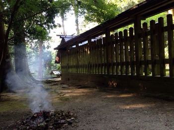 Built structure with trees in background