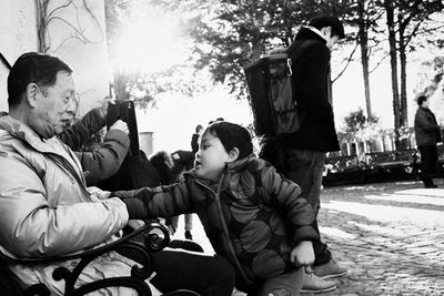 Woman standing in park