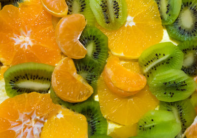 Full frame shot of orange fruits