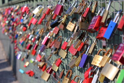 Detail shot of padlocks