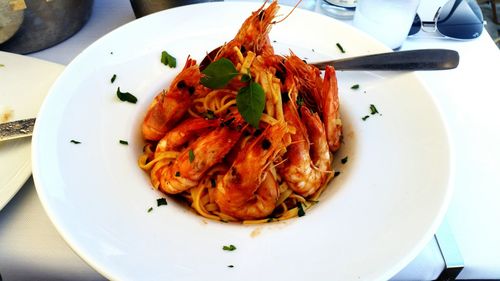 Meal served in plate