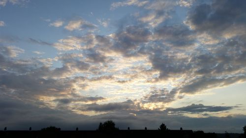 Low angle view of cloudy sky