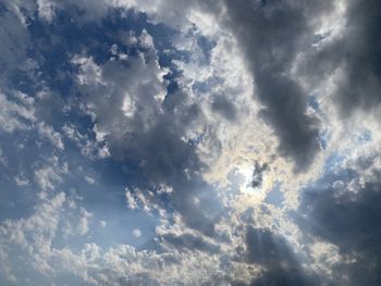 Low angle view of clouds in sky