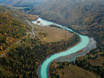 High angle view of landscape