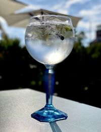 Close-up of drink on table