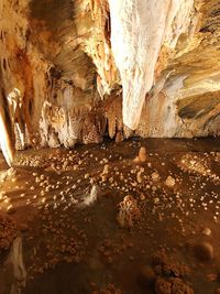 Rock formations in cave