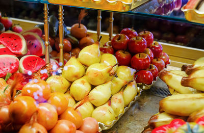 Fruits for sale at market stall