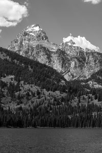 Teton mountain range and taggert lake