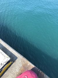 Low section of person in swimming pool