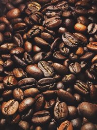 Full frame shot of roasted coffee beans