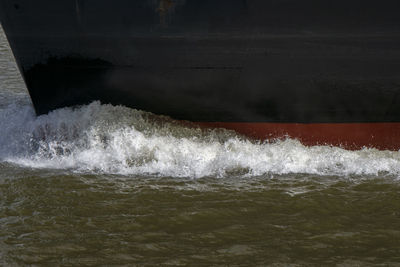 Water splashing in sea