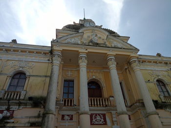 Low angle view of historical building against sky