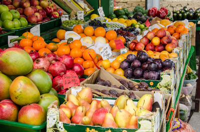 Full frame shot of fruits for sale