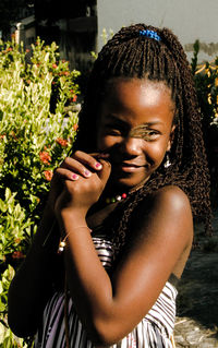 Portrait of a girl smiling