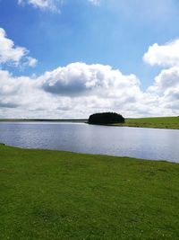 Scenic view of calm lake