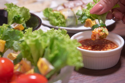 Close-up of vegetables in bowl