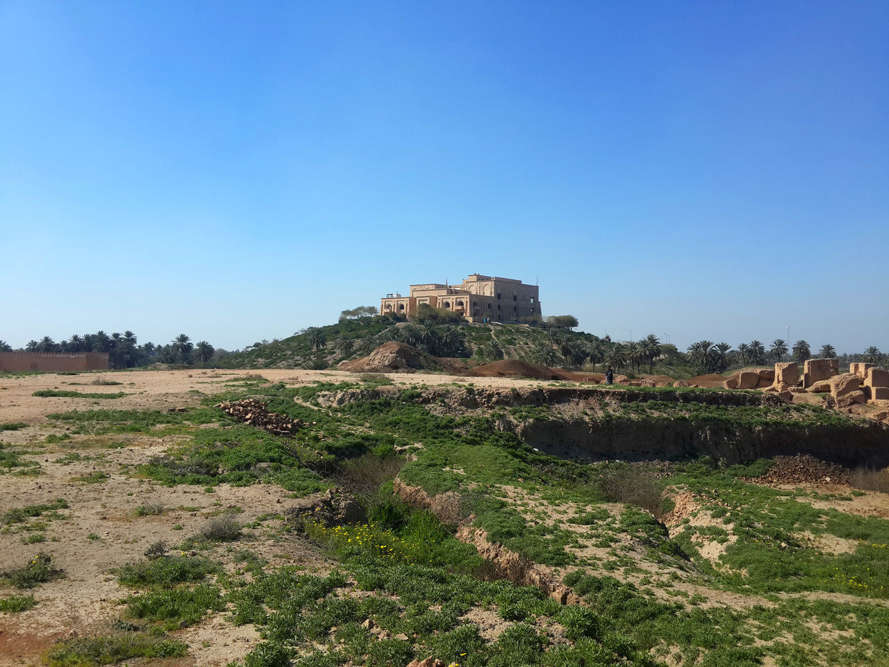 CASTLE AGAINST CLEAR BLUE SKY