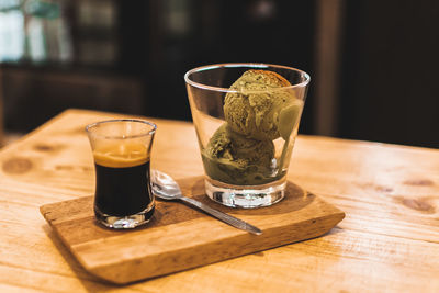 Close-up of drink on table