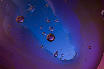 Close-up of bubbles in water