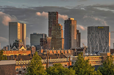 The golden hour in rotterdam