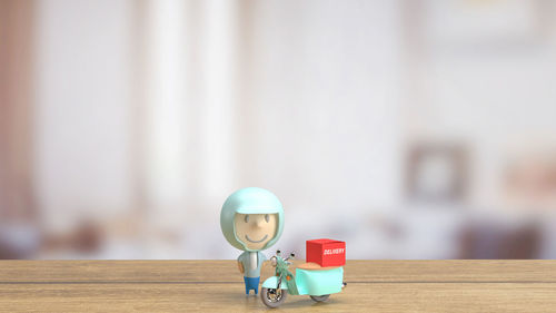Close-up of toy on table at home
