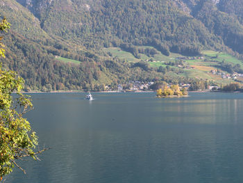 Scenic view of lake against mountains