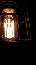 Close-up of illuminated lamp
