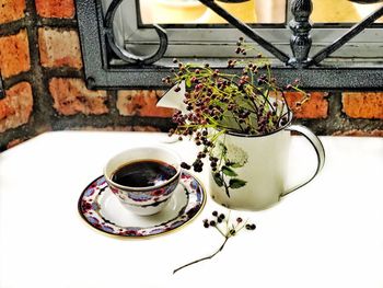 Close-up of coffee on table
