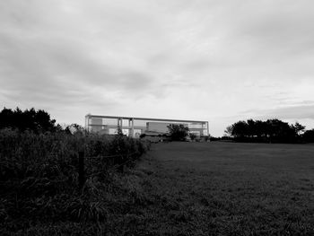 View of building against cloudy sky