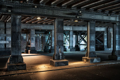 Full frame shot of illuminated bridge