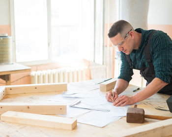 Man working at home