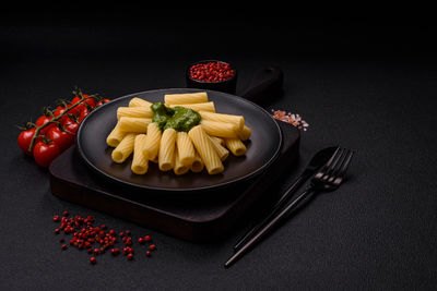 Close-up of food in plate on table