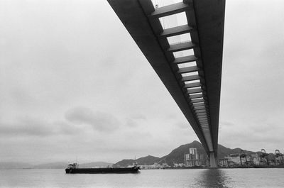 Low angle view of bridge over river