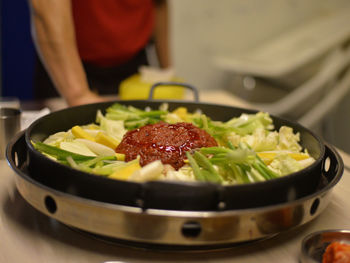 Close-up of salad in plate