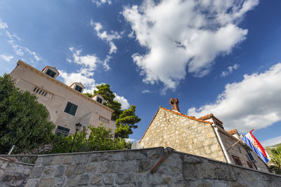 Low angle view of traditional building against sky