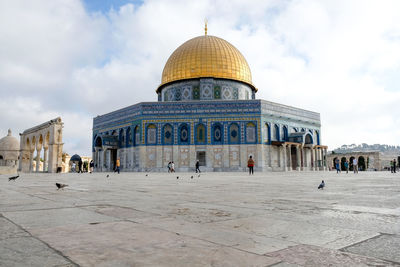 Low angle view of the dome of the rock in jerusalem