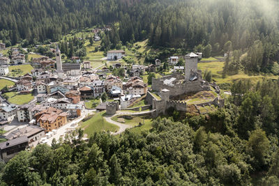 High angle view of townscape